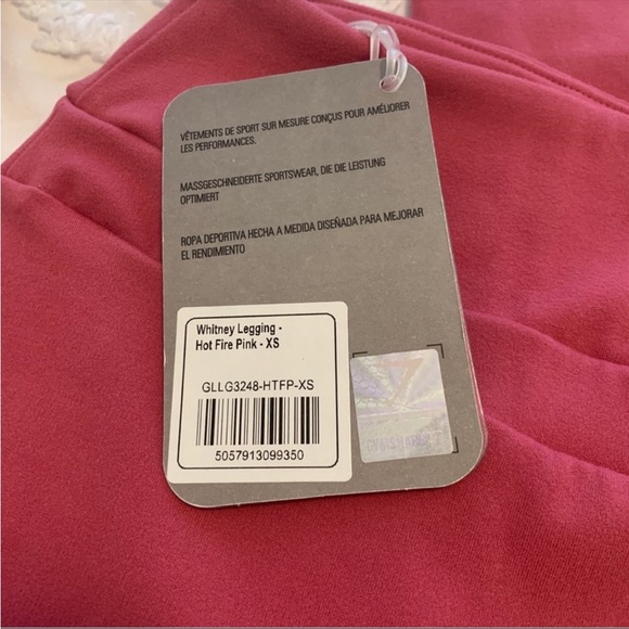 Women’s XS GYMSHARK x WHITNEY SIMMONS Hot Fire Pink Whitney Leggings NWT - Picture 5 of 10